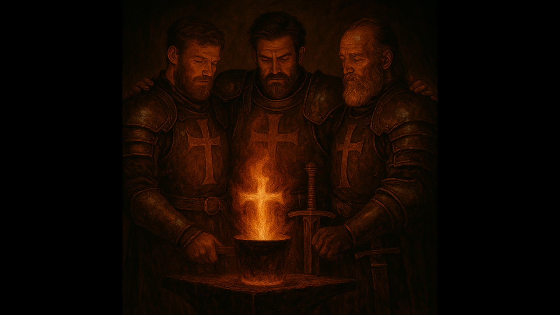 Warriors together at the forge